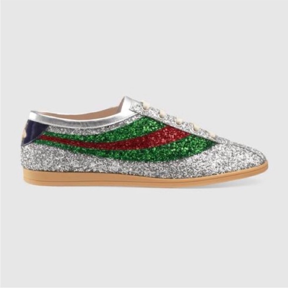Gucci Falacer Glitter Sneakers Tennis Shoes Size